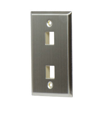 WP3402 Single Gang Wall Plate 2-Port