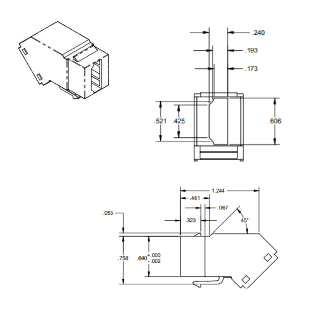 WP124KWH10 4K HDMI Keystone Insert 10 Pack
