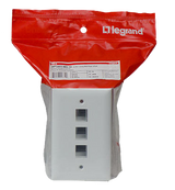 WP3403WH10 1-Gang Wall Plate 3 Port 10 Pack White