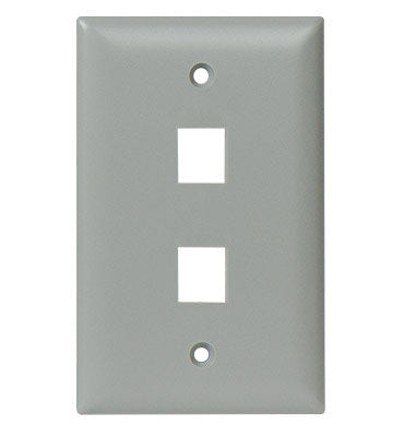 WP3402 Single Gang Wall Plate 2-Port