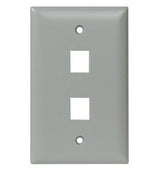 WP3402 Single Gang Wall Plate 2-Port