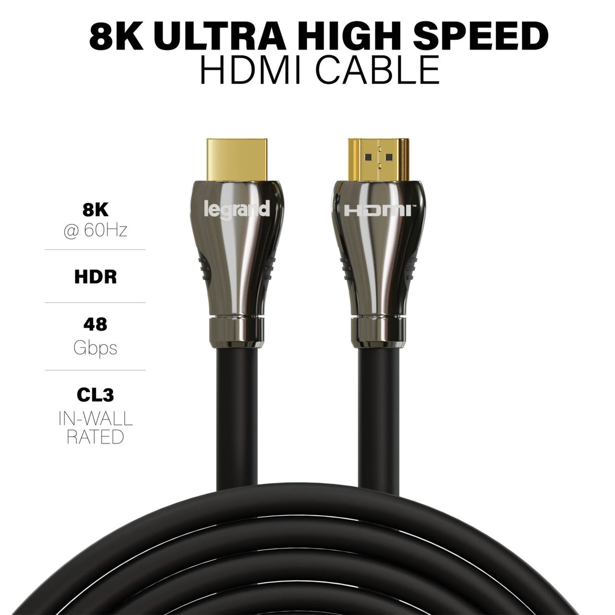 8K Ultra High Speed HDMI 2.1 Cable 1-2M