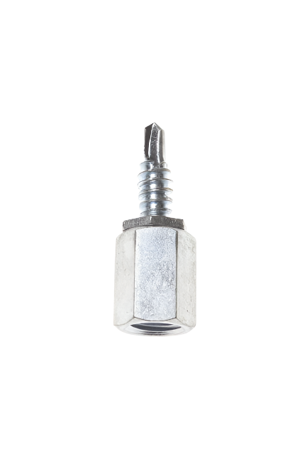 JH953100 3/8-16 Male Coupler with 3/4" Self Drill Metal Screw 100/Box