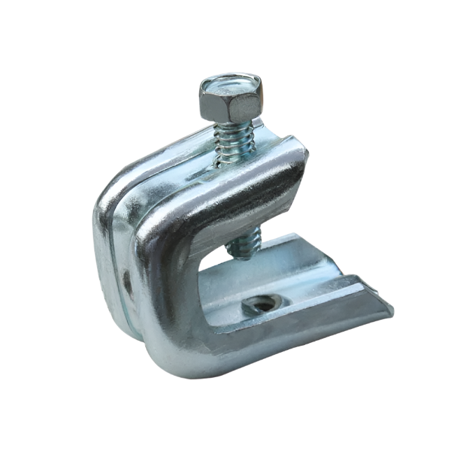 JH96550 Pressed Beam Clamp for 1/2" Flanges 1/4-20 Threaded Rod 50/Box