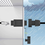 741C Waterproof RJ45 Bulkhead Coupler Clamshell