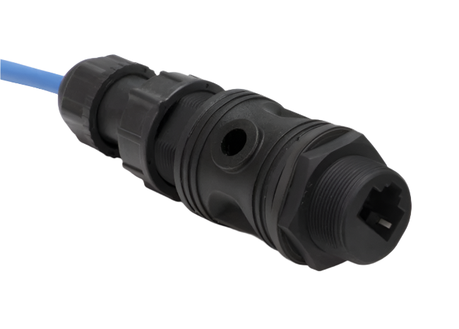 741C Waterproof RJ45 Bulkhead Coupler Clamshell