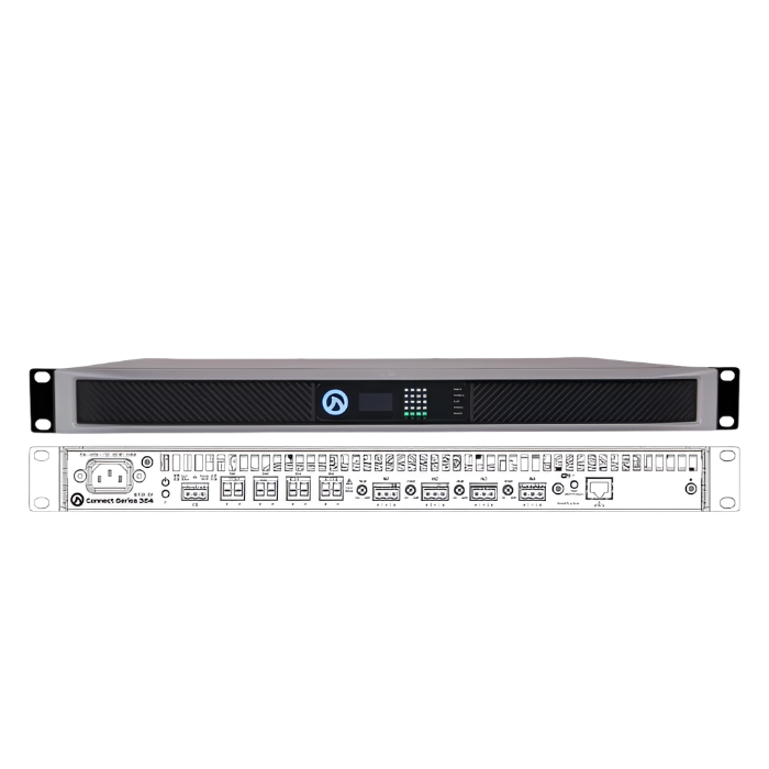 CONNECT 354-G 4 Channel x 350W @ 4Ω, 8Ω, 70V and 100V per channel Government Model with WiFi removed