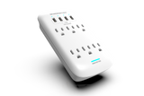 ME5016W Wall Tap Surge Protector 6 AC 4 USB A White