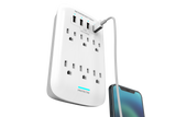 ME5016W Wall Tap Surge Protector 6 AC 4 USB A White