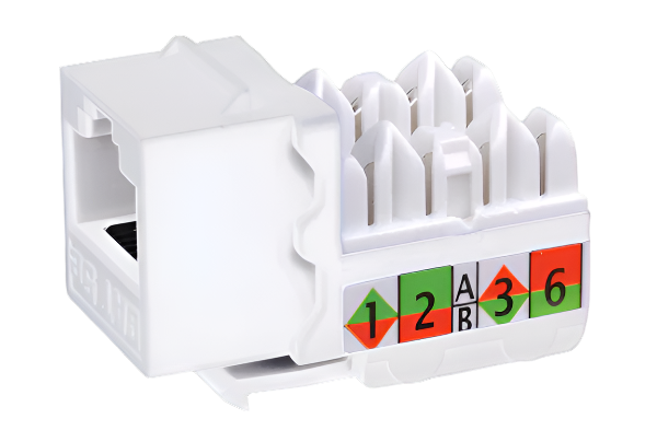 820423 Cat5E 90 Degree Keystone Insert 8 Conductor