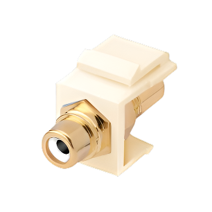 824138 RCA Keystone Inserts Almond with White Insulator