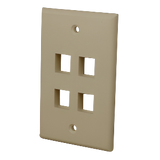 Multi-Media Keystone Wall Plate 4-Port