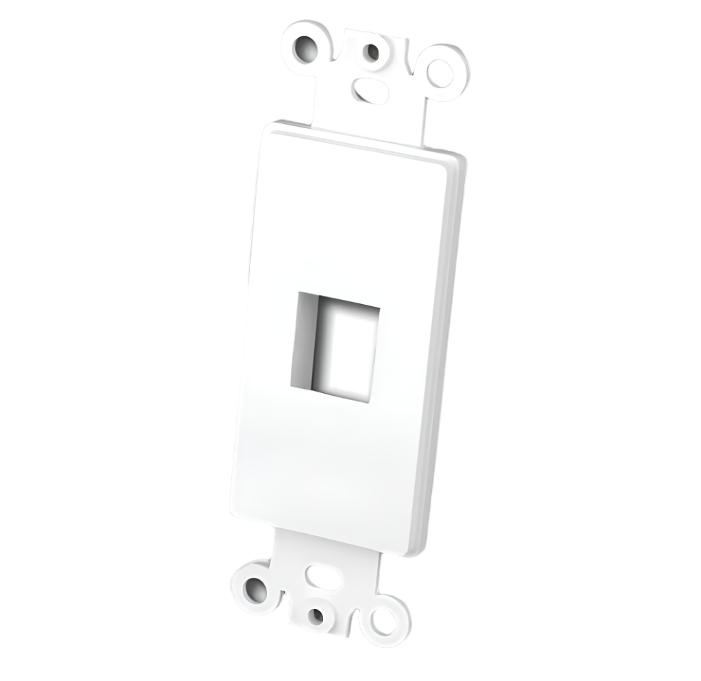 820321 Decor Style Multi-Media Wall Plate Insert 1-Port