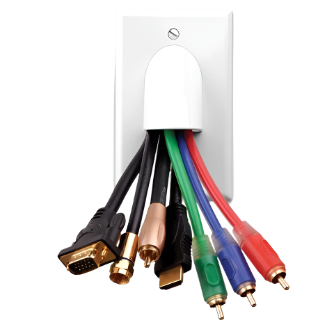 Custom Two-Piece Bulk Cable Wall Plates