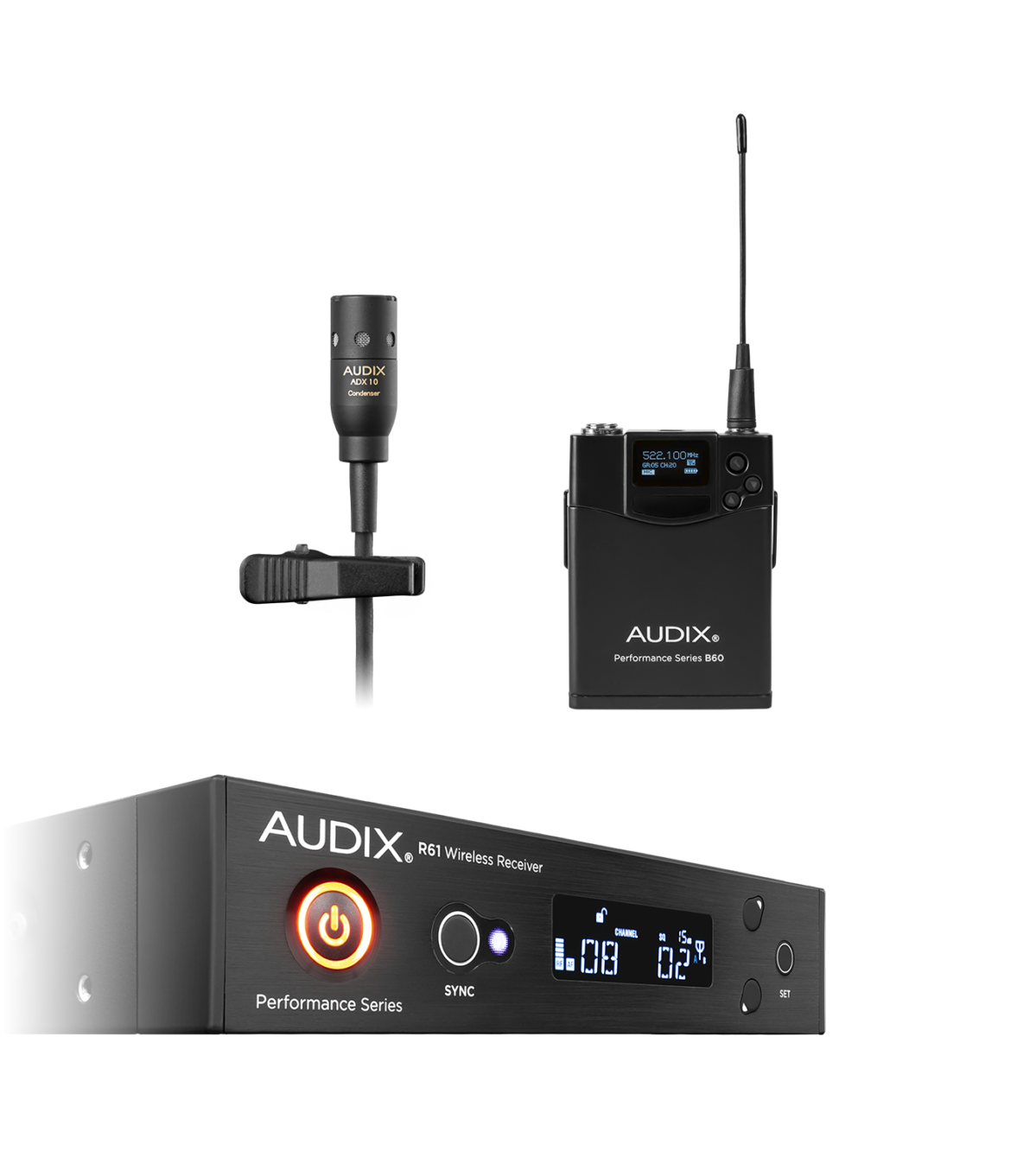 AP61L10 Wireless Microphone System R61 BP W/ADX10 LAV