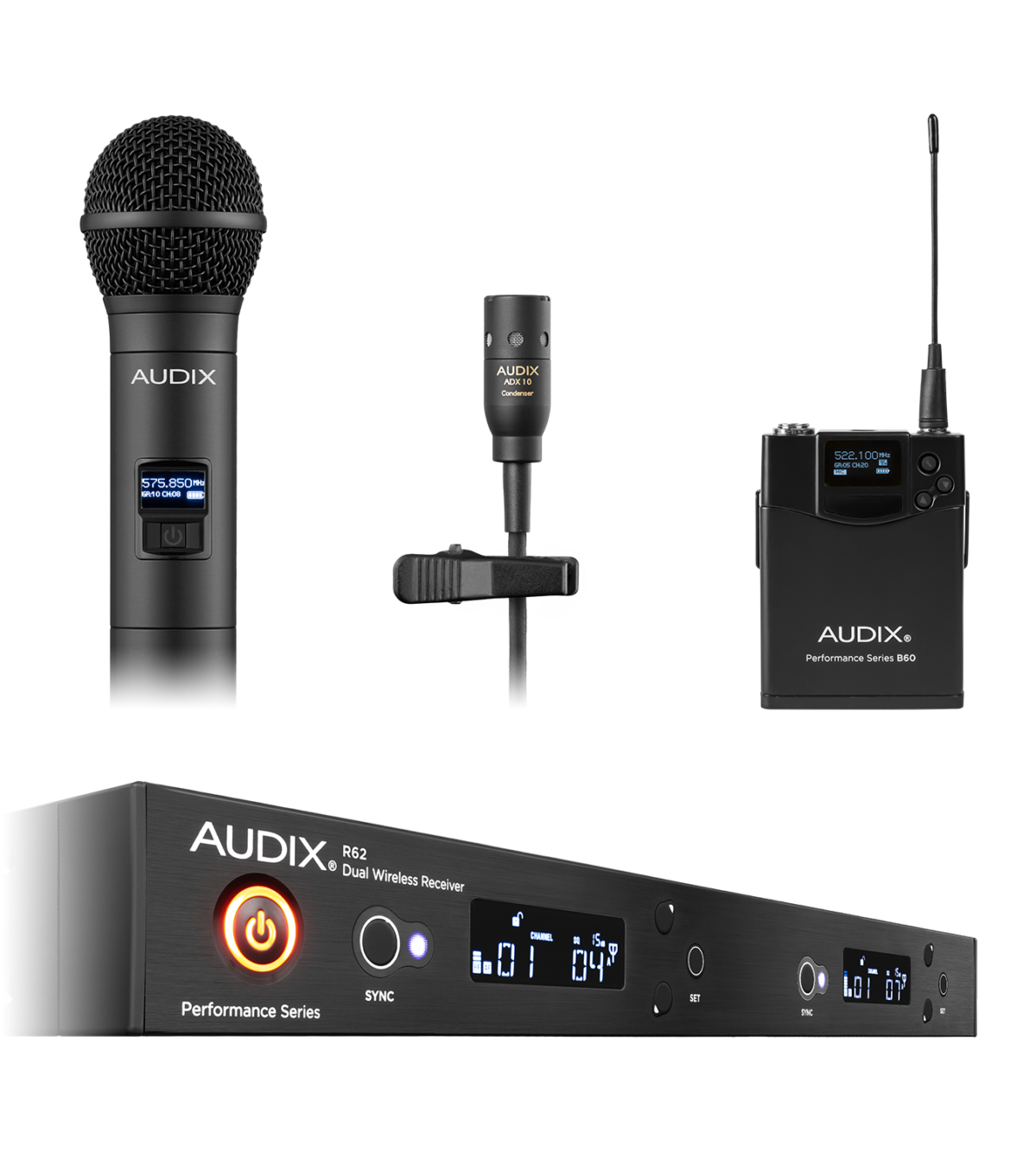 AP62C210 Wireless Microphone System R62 Combo OM2 ADX10
