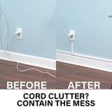 CCS2KWH 10 Piece 48" x 1" PVC White Cable Organization Kit