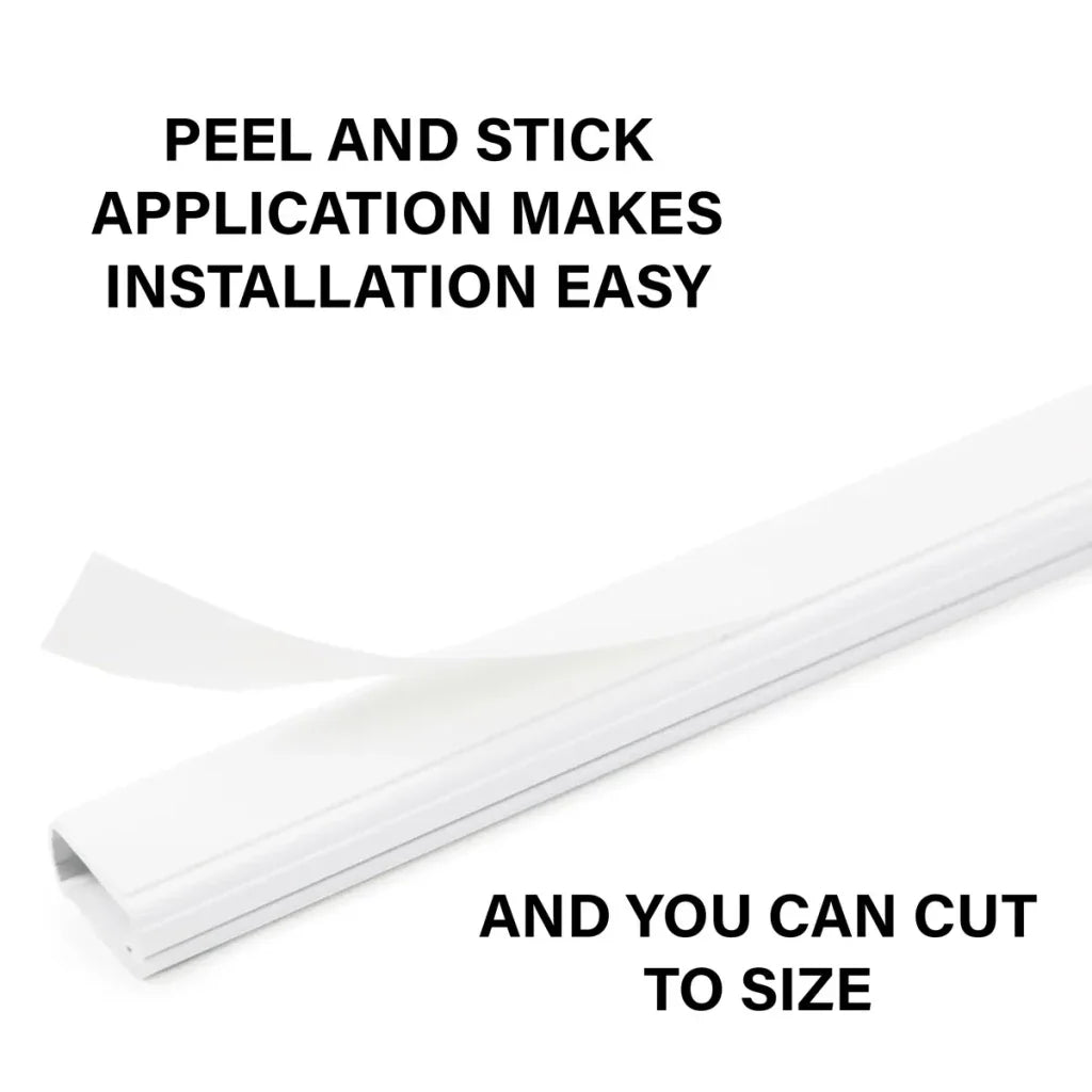 CCS2KWH 10 Piece 48" x 1" PVC White Cable Organization Kit