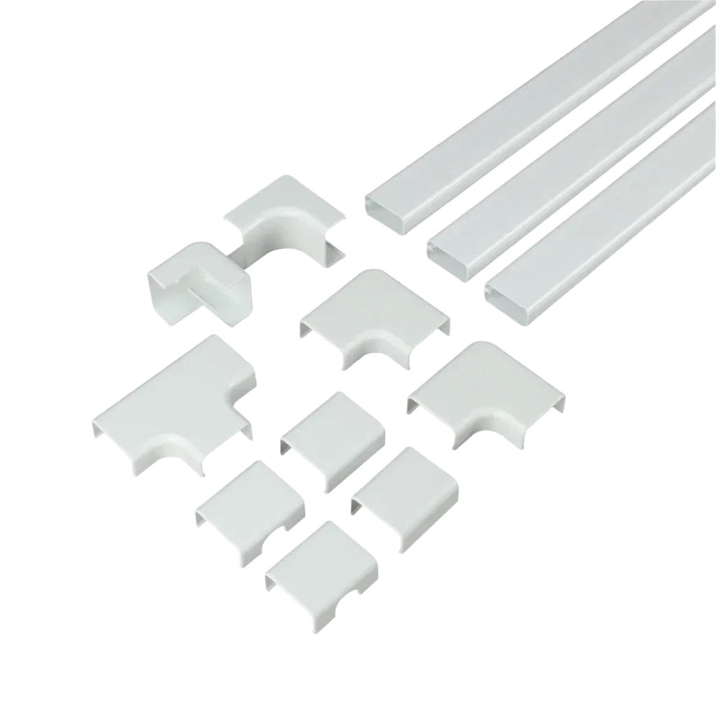 CCS2KWH 10 Piece 48" x 1" PVC White Cable Organization Kit