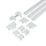 CCS2KWH 10 Piece 48" x 1" PVC White Cable Organization Kit