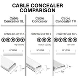 CCS3KWH 10 Piece 45" x 1.5" PVC White Cable Organization Kit