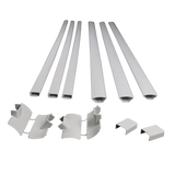 CCSHEK 12 Piece 48" x 1" PVC White Cabling Kit