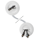 CCSIWLVK 5 Piece 3.75" x 3.75" PVC White Flat Screen Kit Routes Power & Low Voltage Cables
