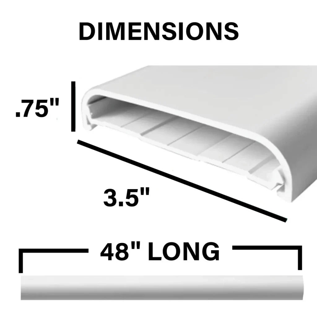 CCSTVK 2 Piece 48" x 3.5" PVC White Flat Screen Kit