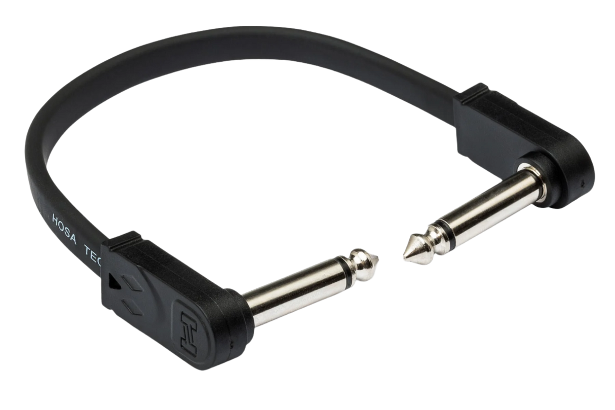 CFP106 Flat Guitar Patch Cable Molded Low-profile Right-angle to Same 6"