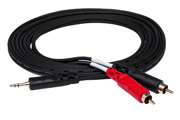 CMR Stereo Breakout Cable 3.5 mm TRS to Dual RCA 3-25' Lengths
