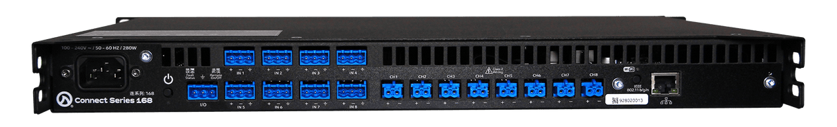 CONNECT 168 Amplifier 8 Channel 160W