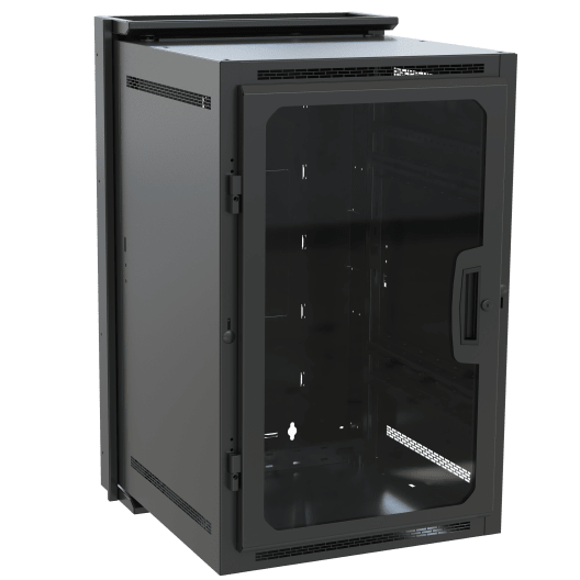 DWR1826PD 18RU & 26" Deep Pivoting Wall Rack with Plexi Door