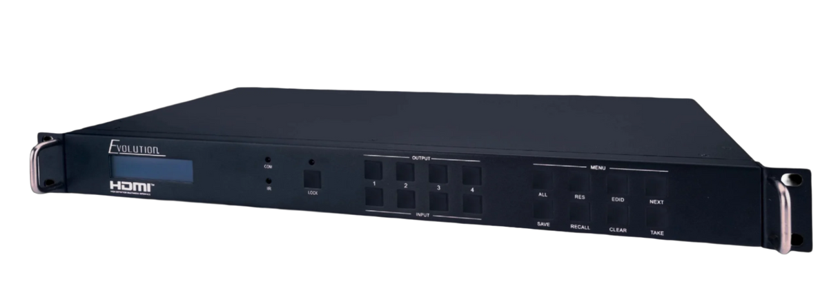 EVMX44VW 4K 4×4 Seamless Audio and Video Matrix with Video Wall