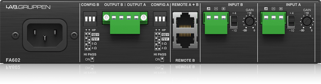 FA602 2 x 60W Commercial Amplifier with Direct Drive Technology and Energy Star Certification