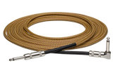 GTR518R Tweed Guitar Cable Straight to Right-angle