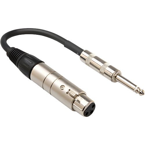 MIT176 Impedance Transformer XLR3F to 1/4" TS 6"