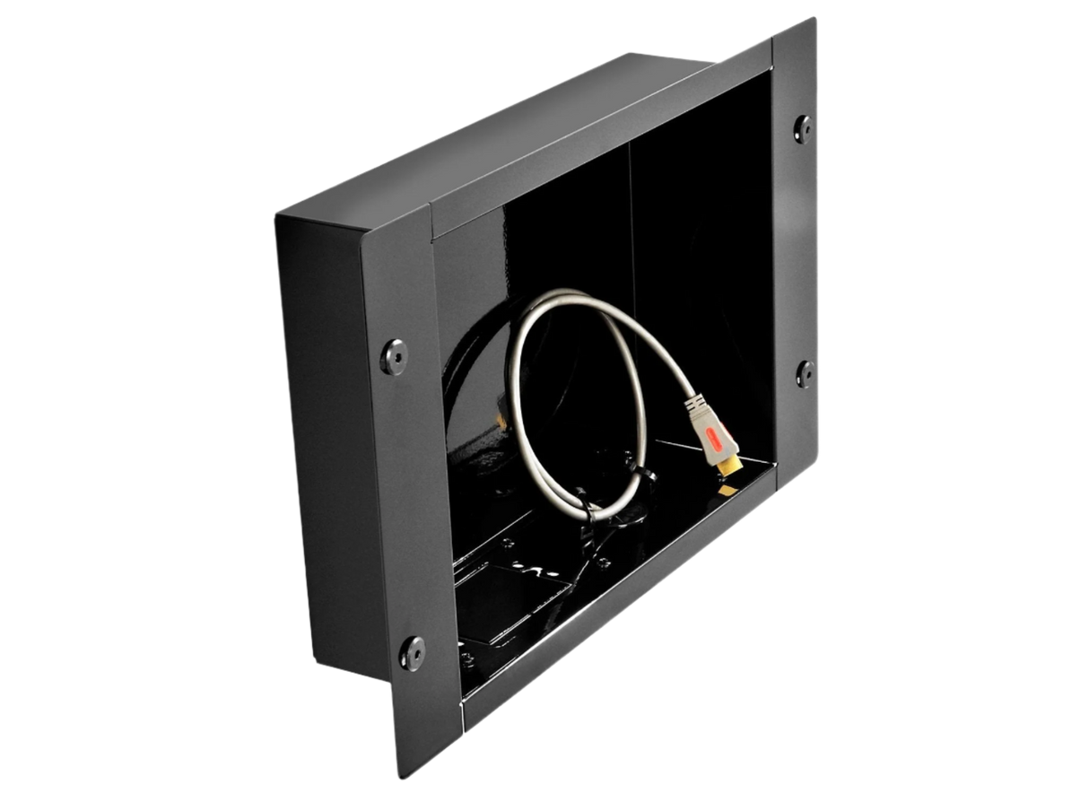 Recessed Cable Management and Power Storage Accessory Box