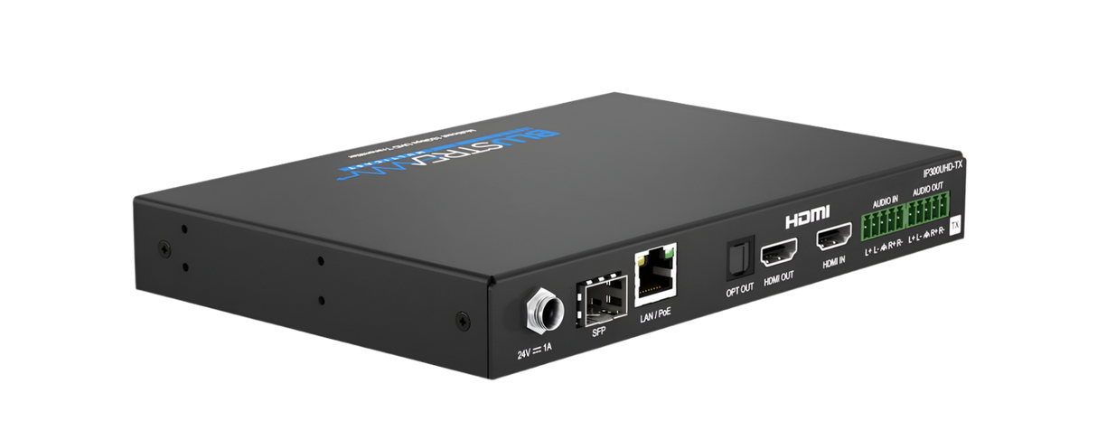 IP300UHD-TX 4K 60Hz UHD HDMI Video over IP Transmitter with PoE over 1Gb Network