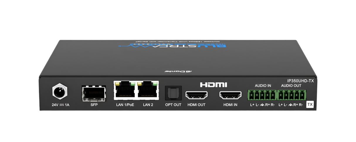 IP350UHD-TX IP Multicast HDMI2.0 Video Transmitter with Dante® 4K 60Hz