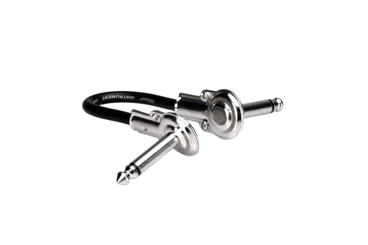 Guitar Patch Cable Low-profile Right-angle to Same 6"-1' Lengths