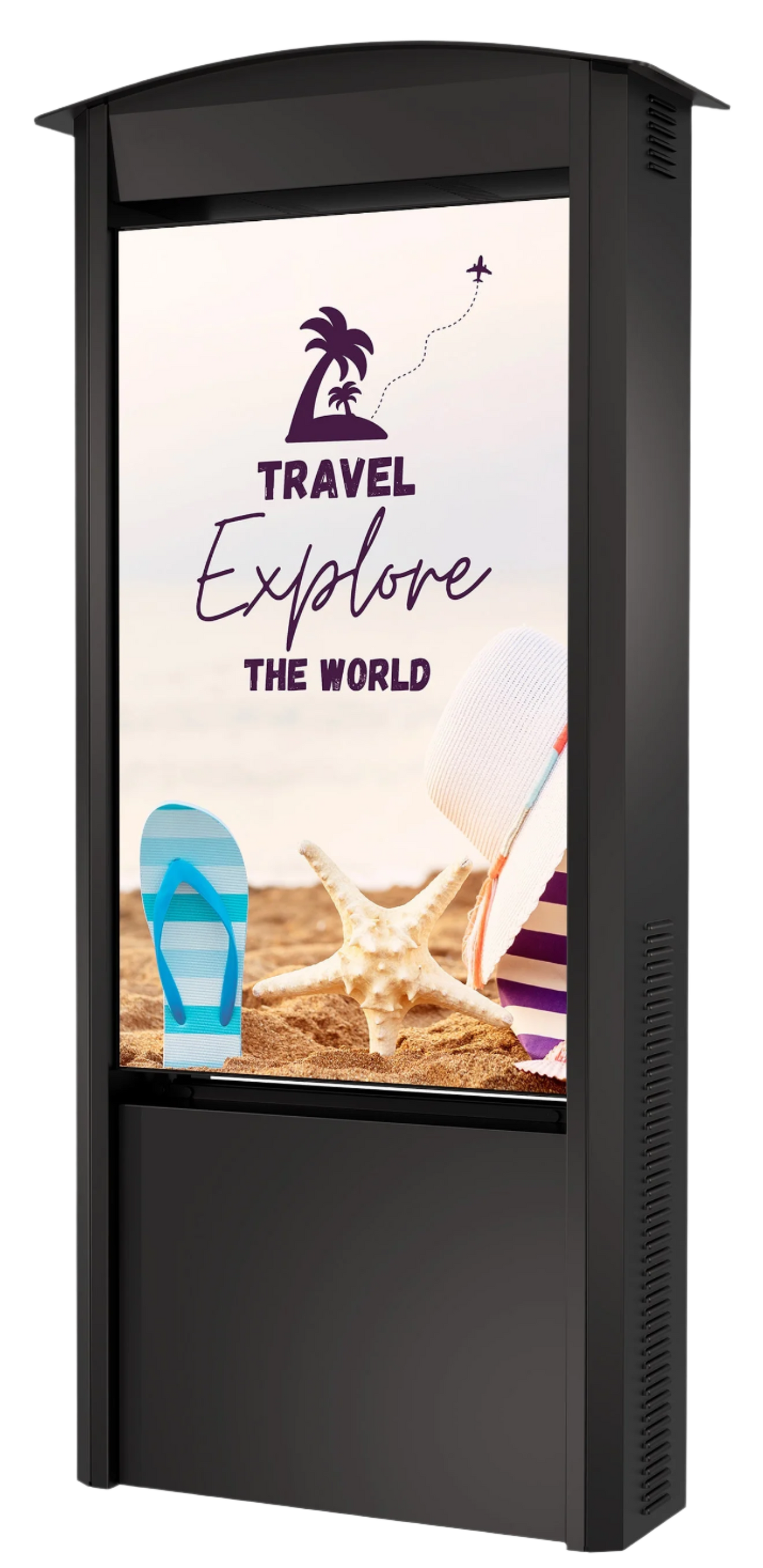 KOP55XHB2 Black Dual-Sided 55" Smart City Kiosk w/XHB554 IP66 Rated Display