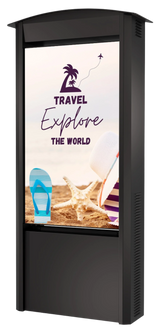 KOP55XHB2 Black Dual-Sided 55" Smart City Kiosk w/XHB554 IP66 Rated Display