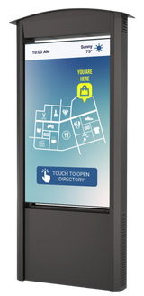 KOP55XHB Black Smart City Kiosk w/XHB554 HB IP66 Rated Display