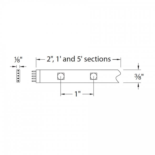 LED-T24W-1-40-WT InvisiLED® Pro 24V Tape Light System 40x12"
