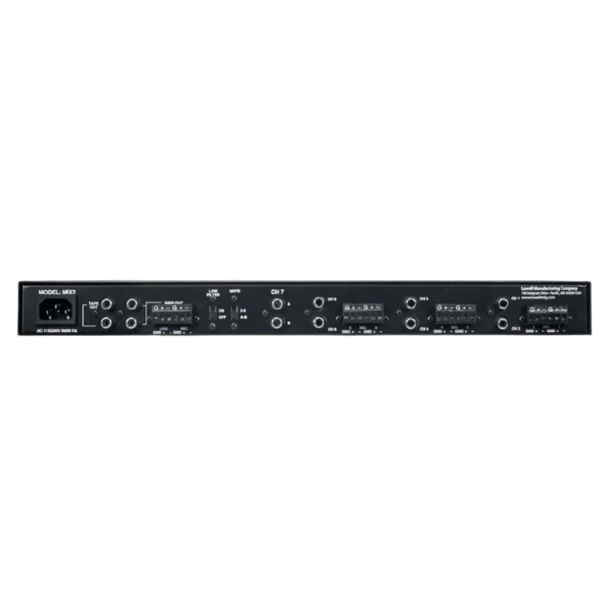 MIX2 Mixer Pre-amplifier 7 Channels Rackmount Kit