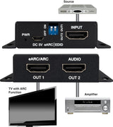 PAEARCX HDMI Audio Extractor with eARC and ARC