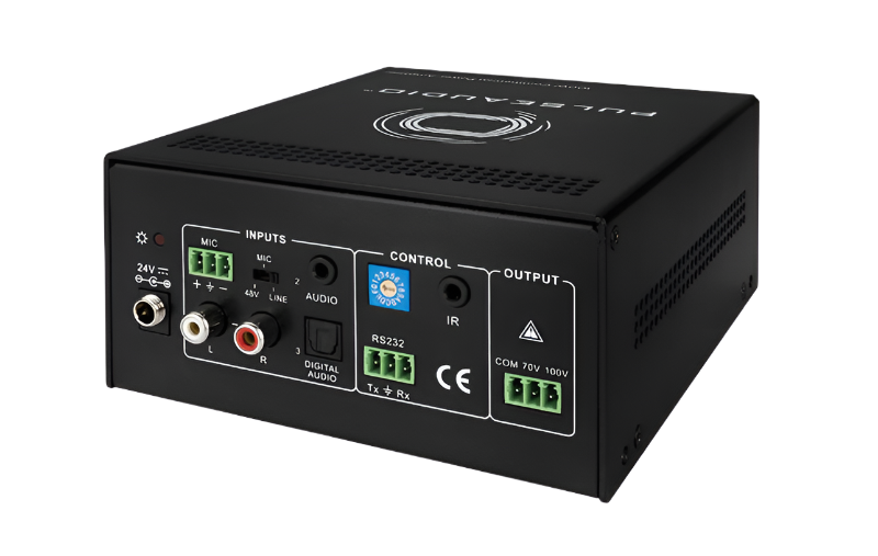 PAV1100 Single Channel 100w 70/100 Volt Amplifier w/Mic Input