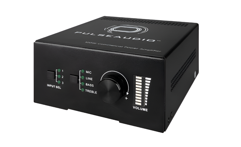 PAV1100 Single Channel 100w 70/100 Volt Amplifier w/Mic Input