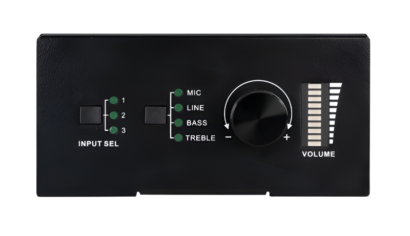 PAV1100 Single Channel 100w 70/100 Volt Amplifier w/Mic Input