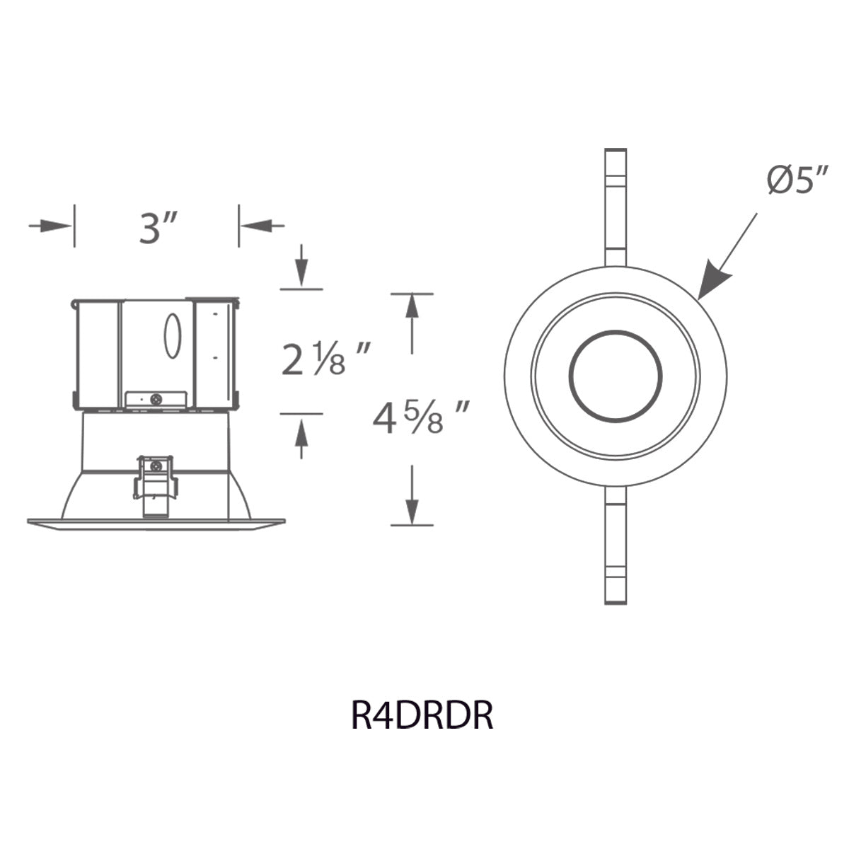R4DRDR-F930-WT Pop-In 4″ Round Remodel Downlight